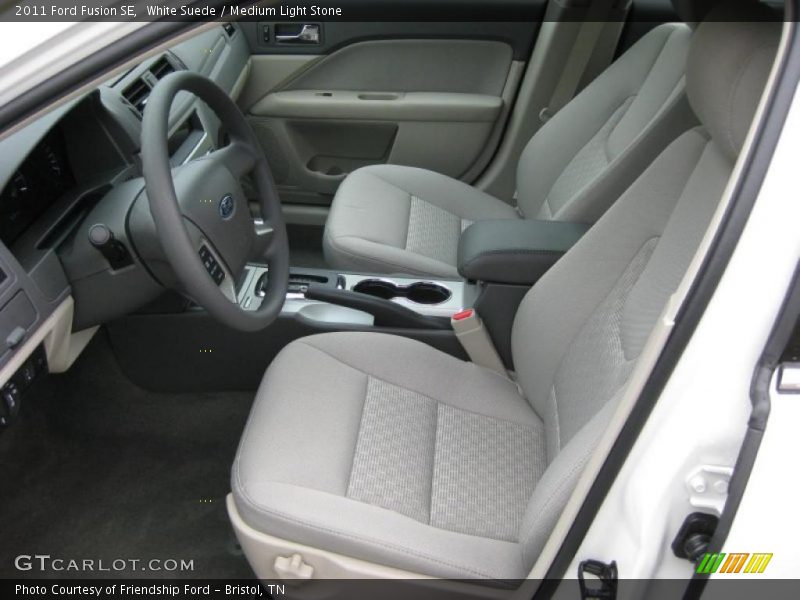 White Suede / Medium Light Stone 2011 Ford Fusion SE