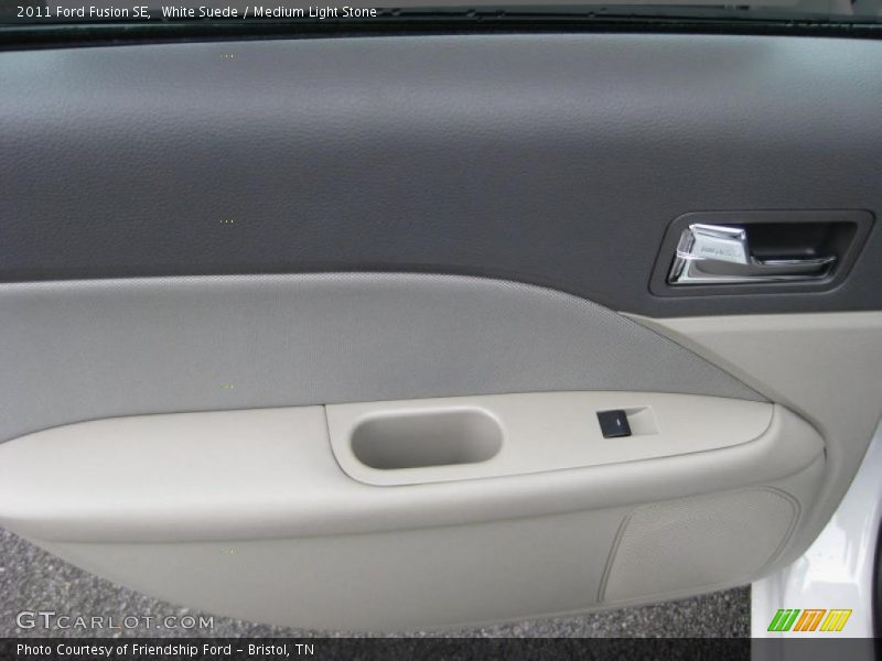 White Suede / Medium Light Stone 2011 Ford Fusion SE
