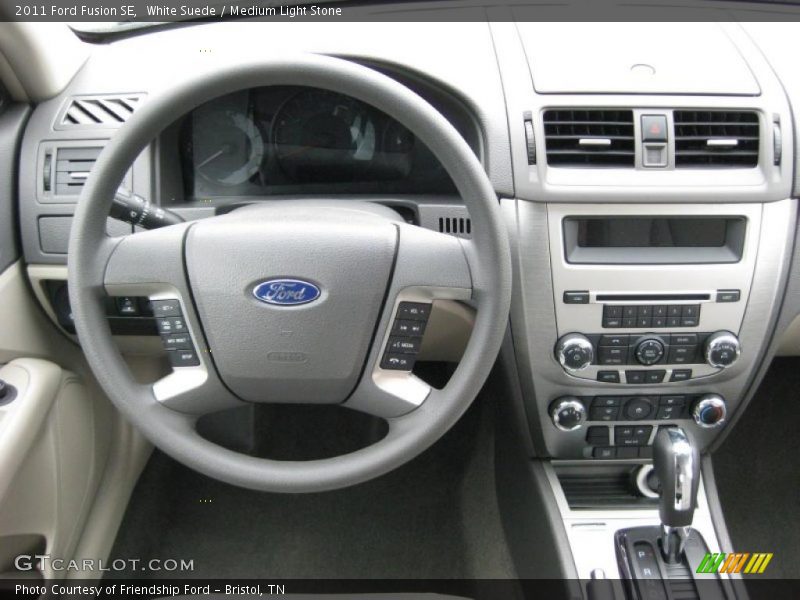 White Suede / Medium Light Stone 2011 Ford Fusion SE