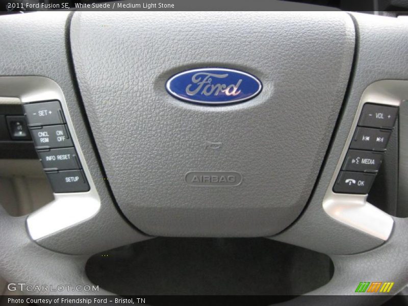 White Suede / Medium Light Stone 2011 Ford Fusion SE