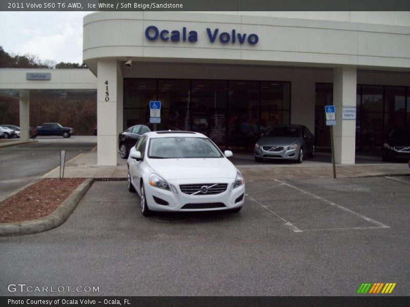 Ice White / Soft Beige/Sandstone 2011 Volvo S60 T6 AWD
