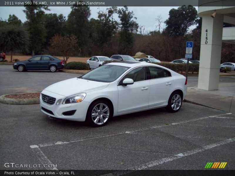Ice White / Soft Beige/Sandstone 2011 Volvo S60 T6 AWD