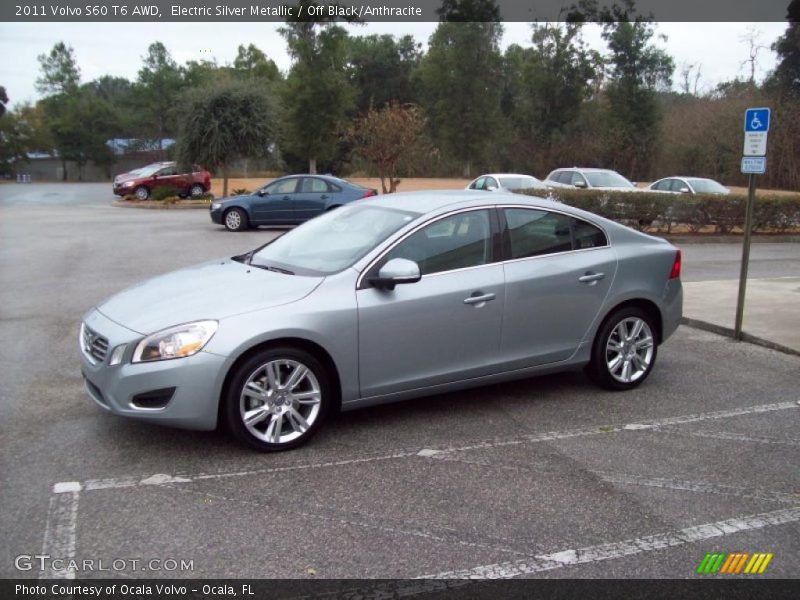 Electric Silver Metallic / Off Black/Anthracite 2011 Volvo S60 T6 AWD