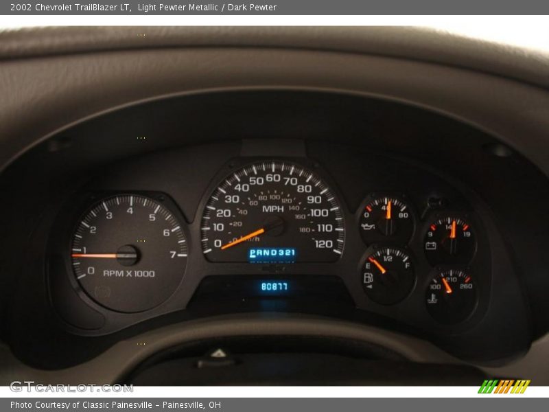 Light Pewter Metallic / Dark Pewter 2002 Chevrolet TrailBlazer LT