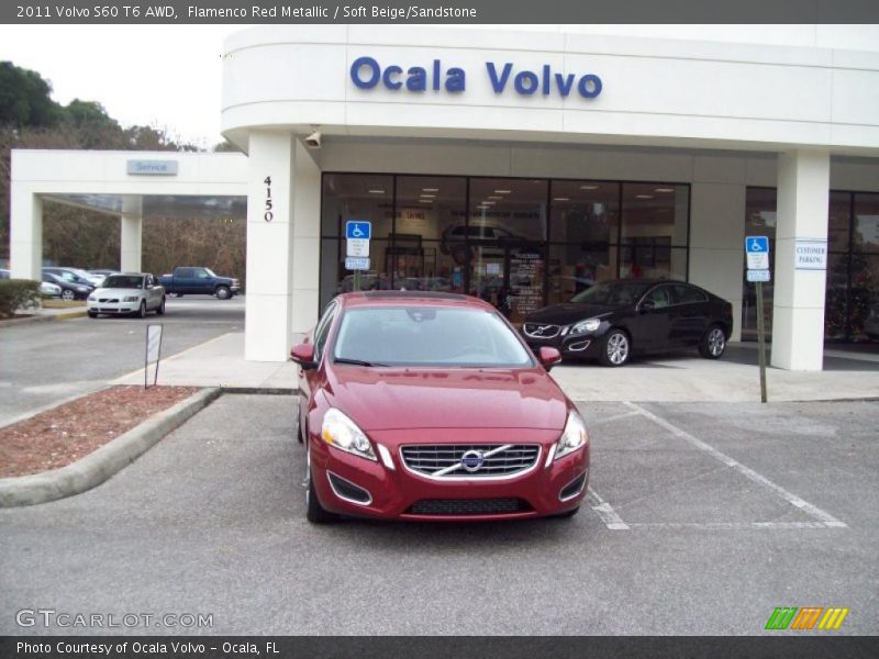 Flamenco Red Metallic / Soft Beige/Sandstone 2011 Volvo S60 T6 AWD