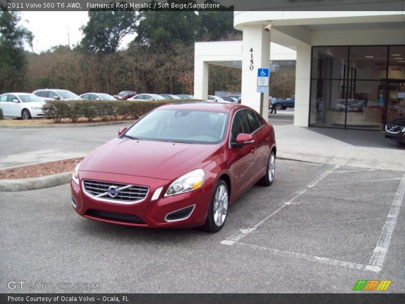 Flamenco Red Metallic / Soft Beige/Sandstone 2011 Volvo S60 T6 AWD