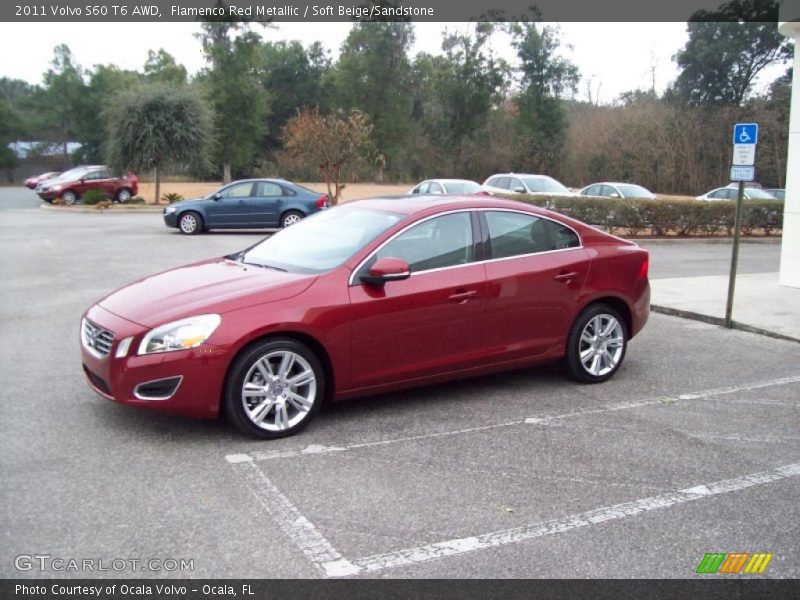 Flamenco Red Metallic / Soft Beige/Sandstone 2011 Volvo S60 T6 AWD