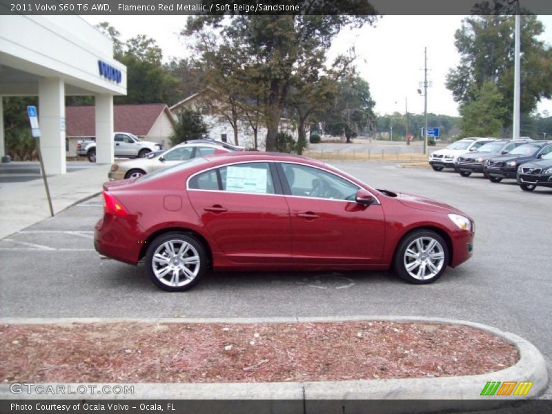 Flamenco Red Metallic / Soft Beige/Sandstone 2011 Volvo S60 T6 AWD