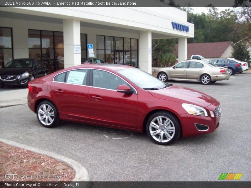 Flamenco Red Metallic / Soft Beige/Sandstone 2011 Volvo S60 T6 AWD