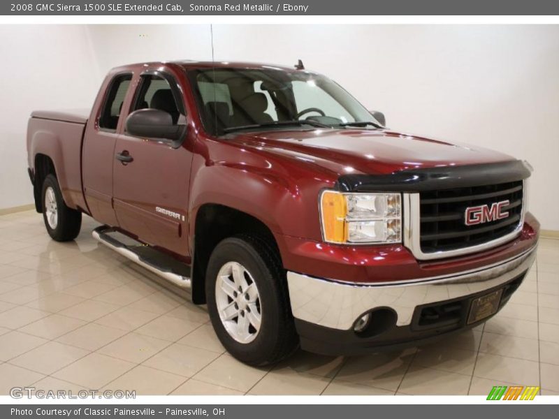 Sonoma Red Metallic / Ebony 2008 GMC Sierra 1500 SLE Extended Cab