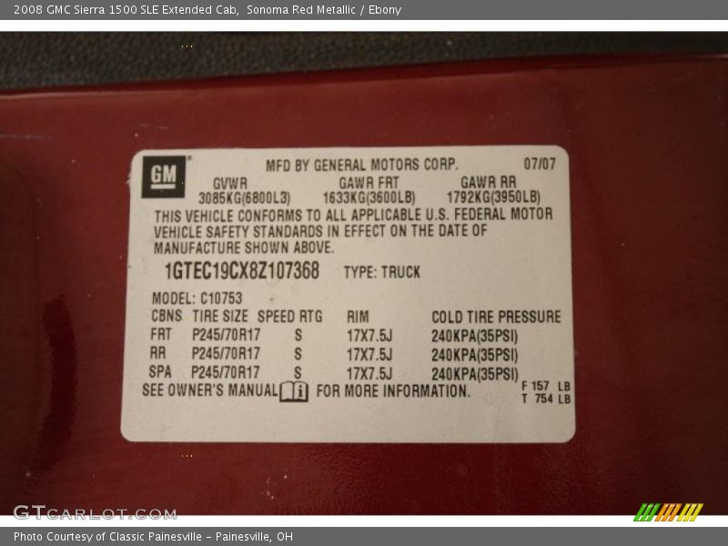 Sonoma Red Metallic / Ebony 2008 GMC Sierra 1500 SLE Extended Cab