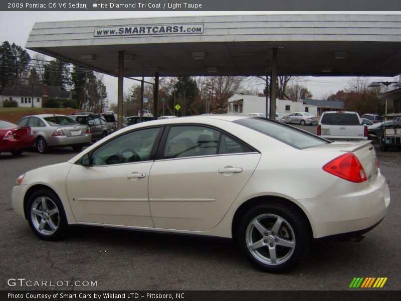 White Diamond Tri Coat / Light Taupe 2009 Pontiac G6 V6 Sedan