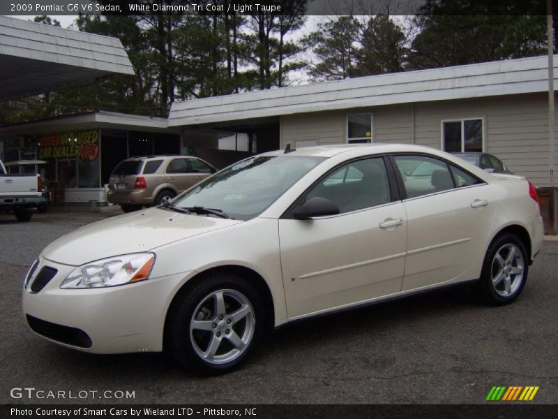 White Diamond Tri Coat / Light Taupe 2009 Pontiac G6 V6 Sedan