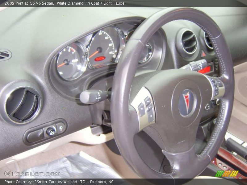 White Diamond Tri Coat / Light Taupe 2009 Pontiac G6 V6 Sedan