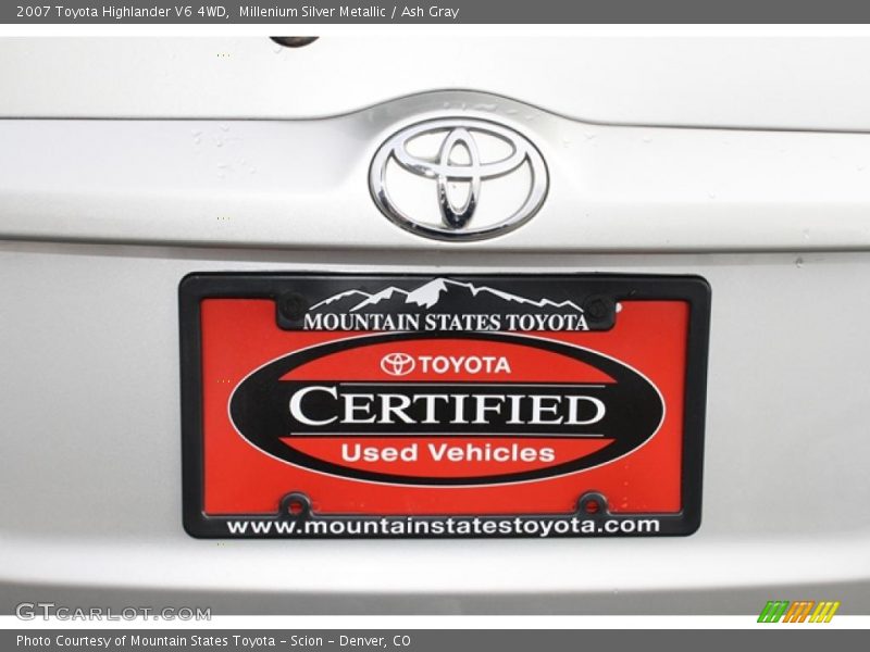 Millenium Silver Metallic / Ash Gray 2007 Toyota Highlander V6 4WD