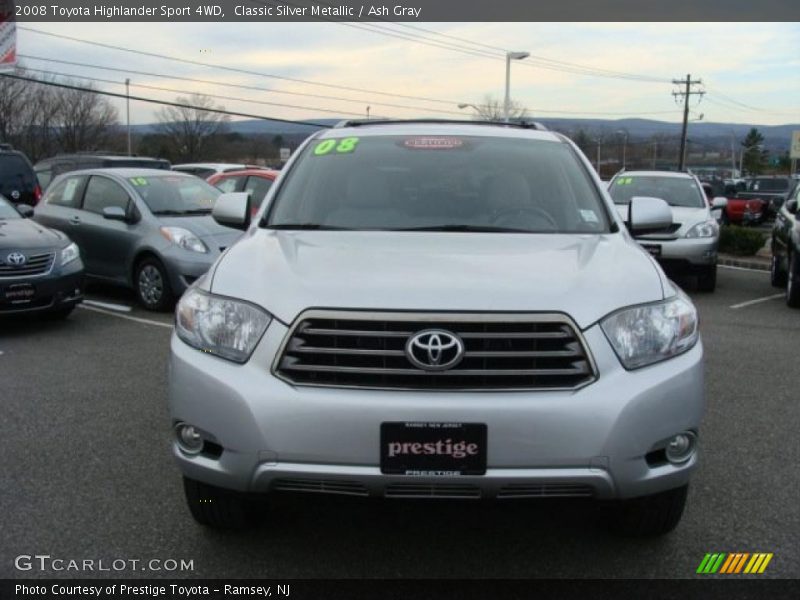 Classic Silver Metallic / Ash Gray 2008 Toyota Highlander Sport 4WD