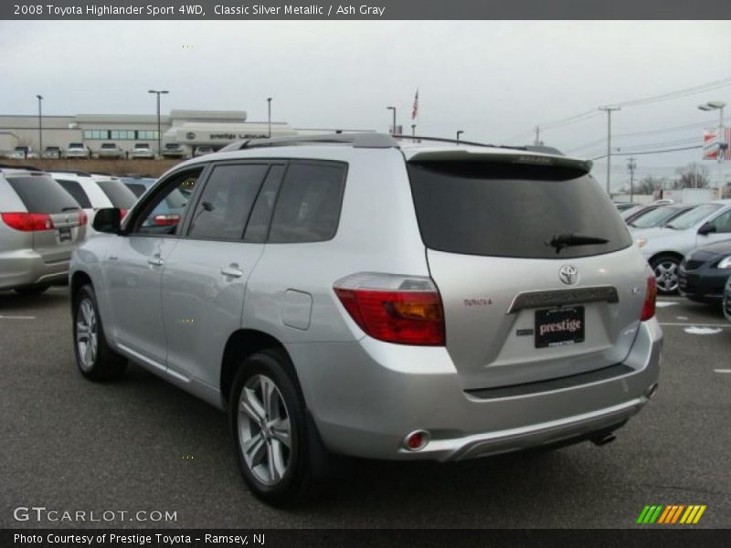 Classic Silver Metallic / Ash Gray 2008 Toyota Highlander Sport 4WD