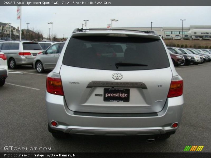 Classic Silver Metallic / Ash Gray 2008 Toyota Highlander Sport 4WD