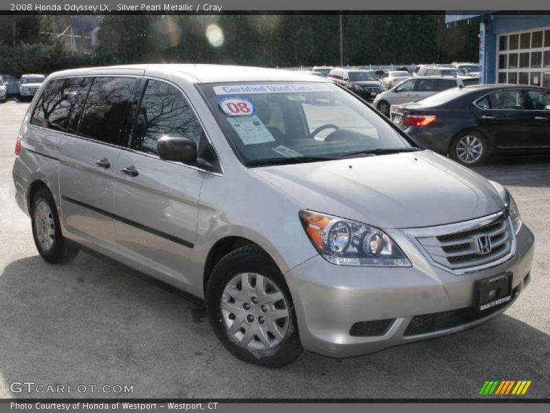 Silver Pearl Metallic / Gray 2008 Honda Odyssey LX