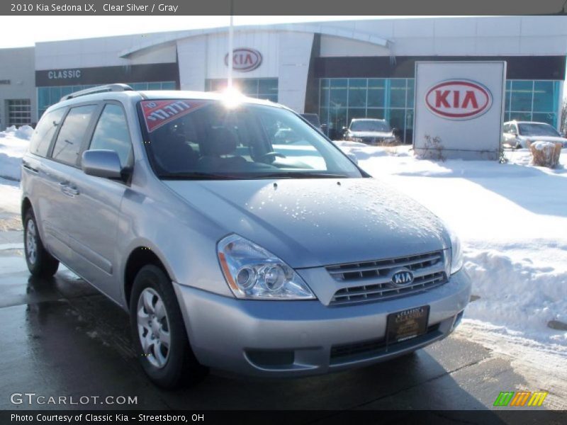 Clear Silver / Gray 2010 Kia Sedona LX