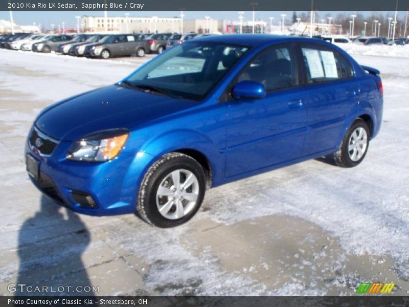Sapphire Blue / Gray 2010 Kia Rio LX Sedan