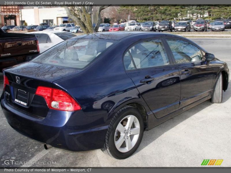 Royal Blue Pearl / Gray 2008 Honda Civic EX Sedan