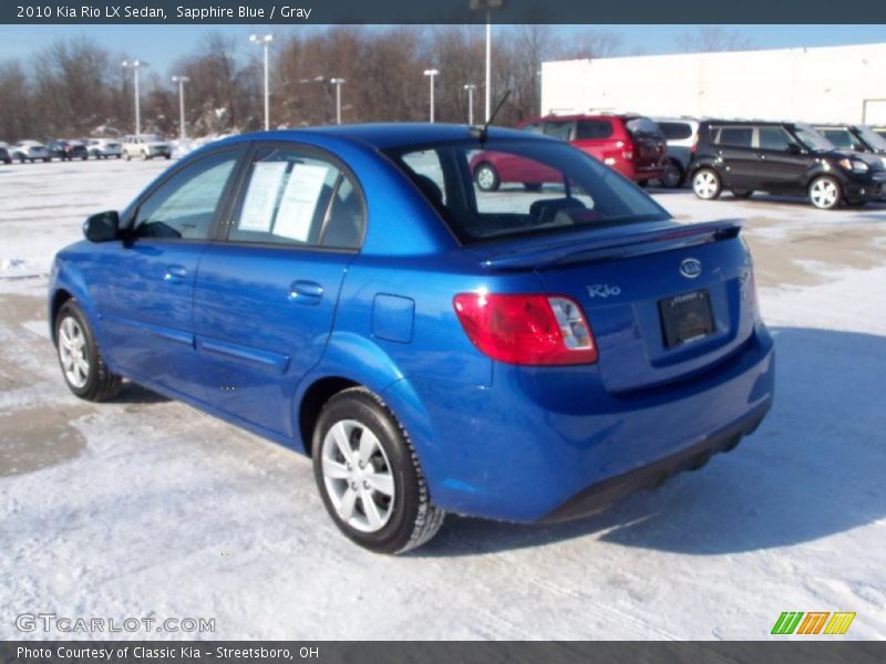 Sapphire Blue / Gray 2010 Kia Rio LX Sedan