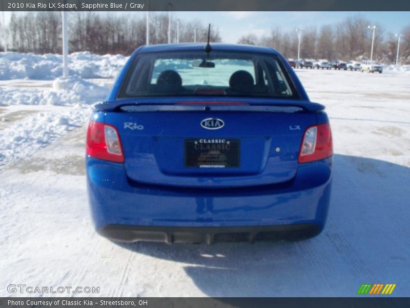 Sapphire Blue / Gray 2010 Kia Rio LX Sedan