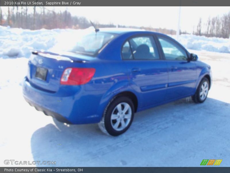 Sapphire Blue / Gray 2010 Kia Rio LX Sedan