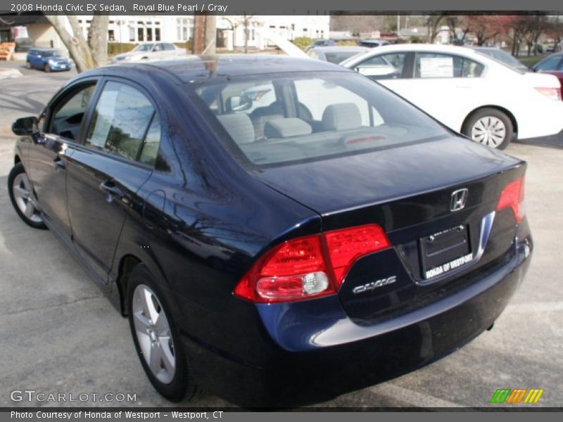 Royal Blue Pearl / Gray 2008 Honda Civic EX Sedan
