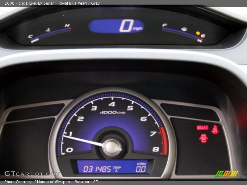  2008 Civic EX Sedan EX Sedan Gauges