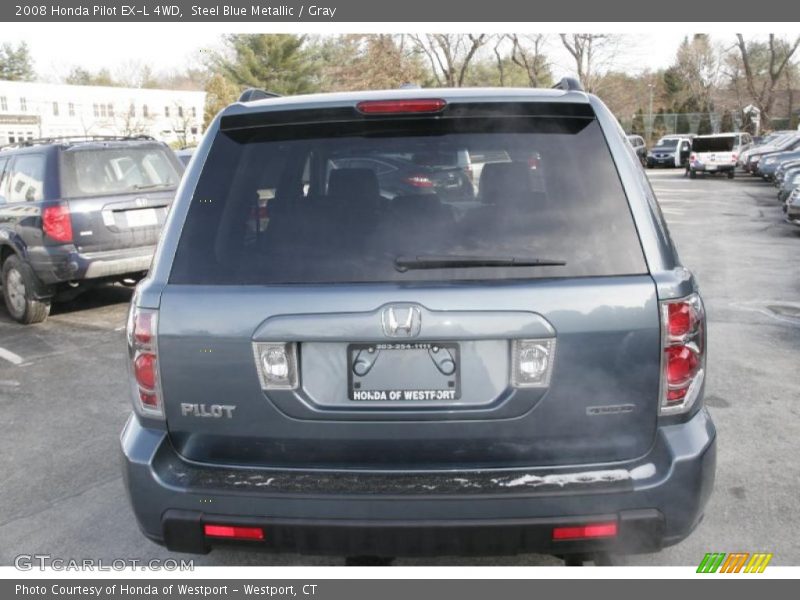 Steel Blue Metallic / Gray 2008 Honda Pilot EX-L 4WD