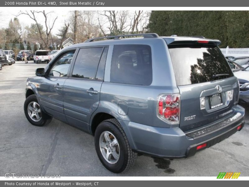 Steel Blue Metallic / Gray 2008 Honda Pilot EX-L 4WD