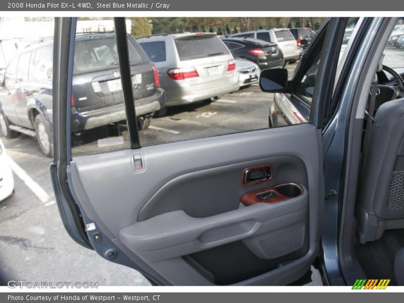 Steel Blue Metallic / Gray 2008 Honda Pilot EX-L 4WD