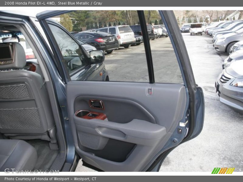 Steel Blue Metallic / Gray 2008 Honda Pilot EX-L 4WD