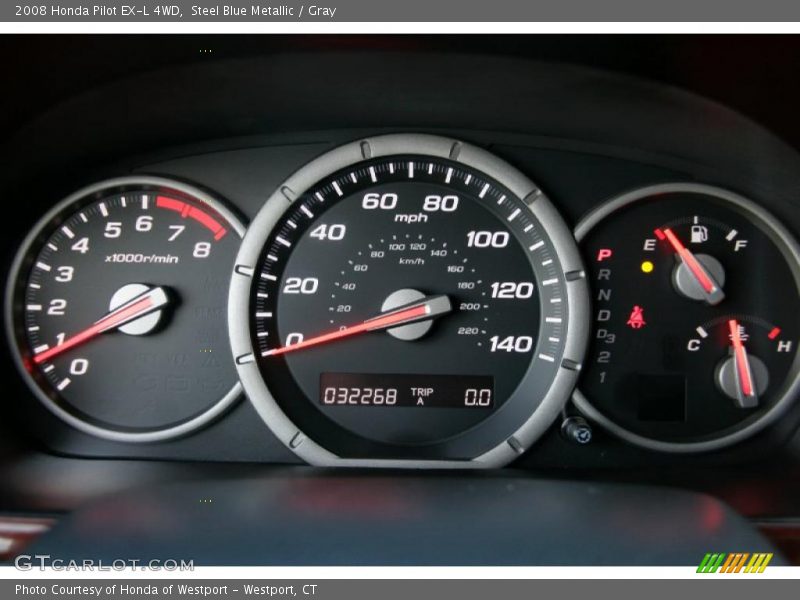 Steel Blue Metallic / Gray 2008 Honda Pilot EX-L 4WD