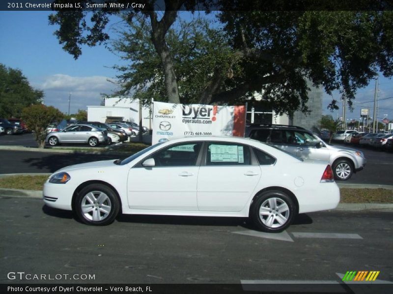 Summit White / Gray 2011 Chevrolet Impala LS