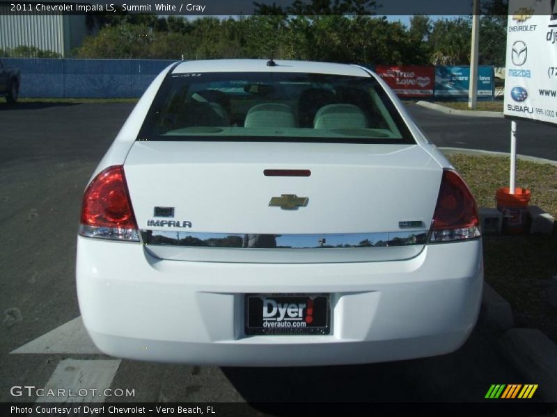 Summit White / Gray 2011 Chevrolet Impala LS