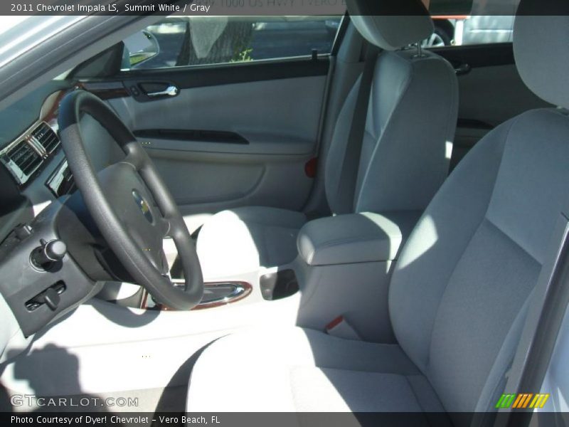 Summit White / Gray 2011 Chevrolet Impala LS