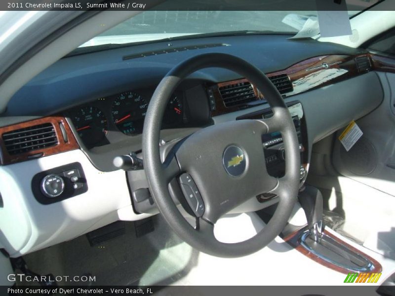Summit White / Gray 2011 Chevrolet Impala LS