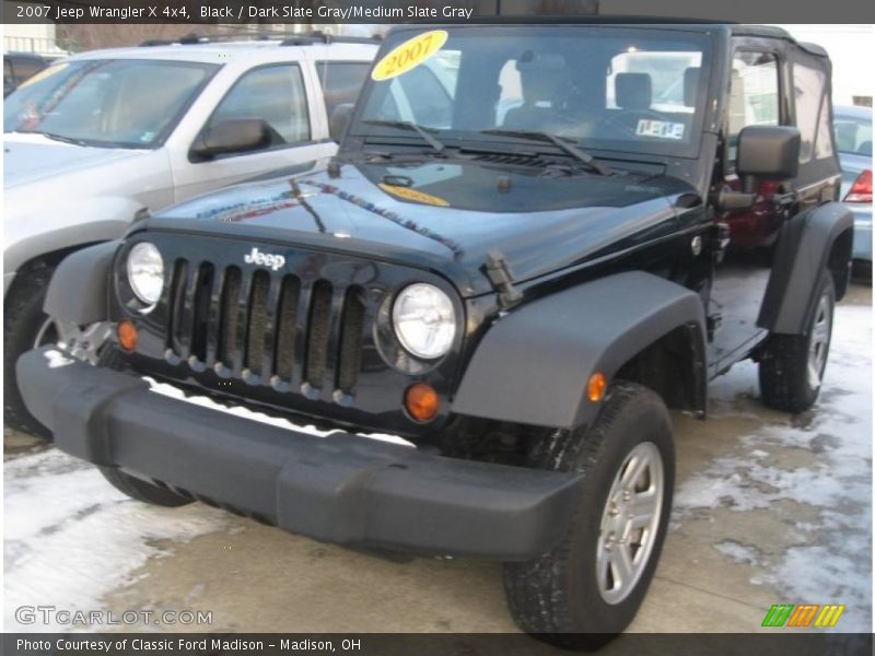 Black / Dark Slate Gray/Medium Slate Gray 2007 Jeep Wrangler X 4x4