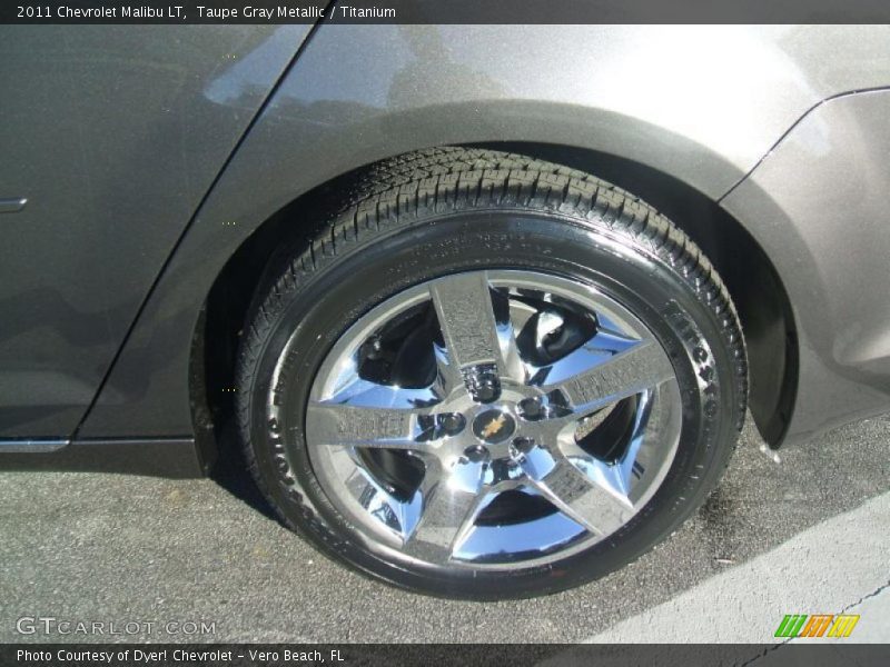 Taupe Gray Metallic / Titanium 2011 Chevrolet Malibu LT