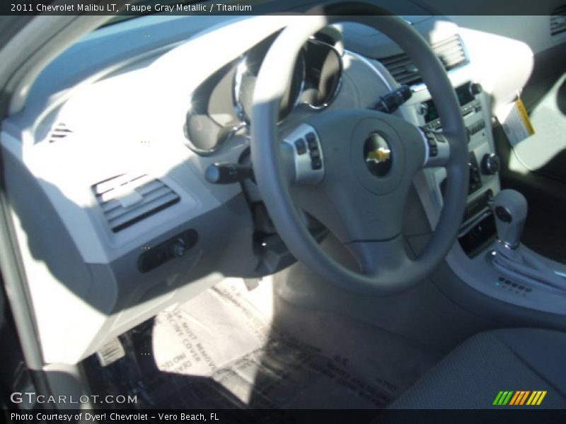 Taupe Gray Metallic / Titanium 2011 Chevrolet Malibu LT