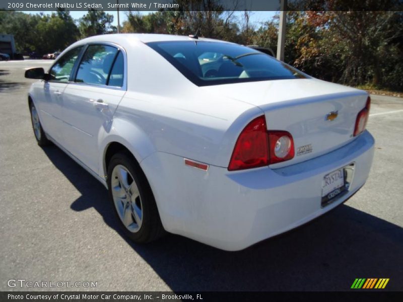 Summit White / Titanium 2009 Chevrolet Malibu LS Sedan