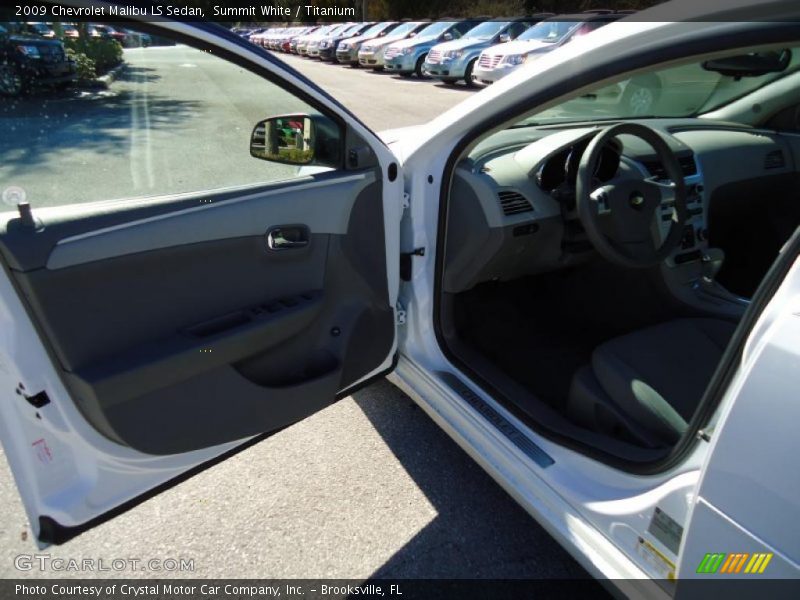 Summit White / Titanium 2009 Chevrolet Malibu LS Sedan