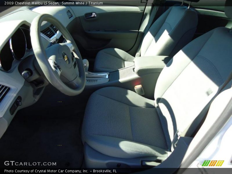 Summit White / Titanium 2009 Chevrolet Malibu LS Sedan