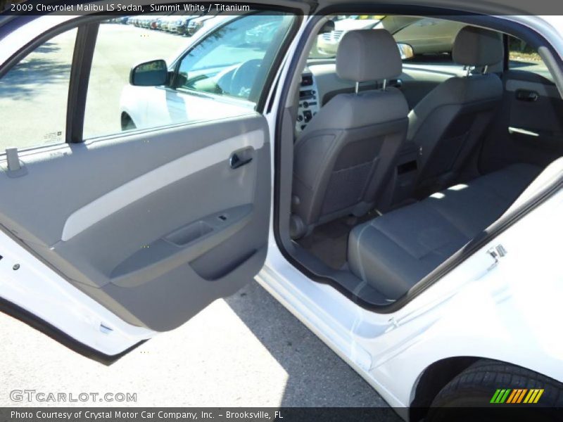 Summit White / Titanium 2009 Chevrolet Malibu LS Sedan