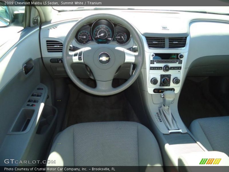 Summit White / Titanium 2009 Chevrolet Malibu LS Sedan