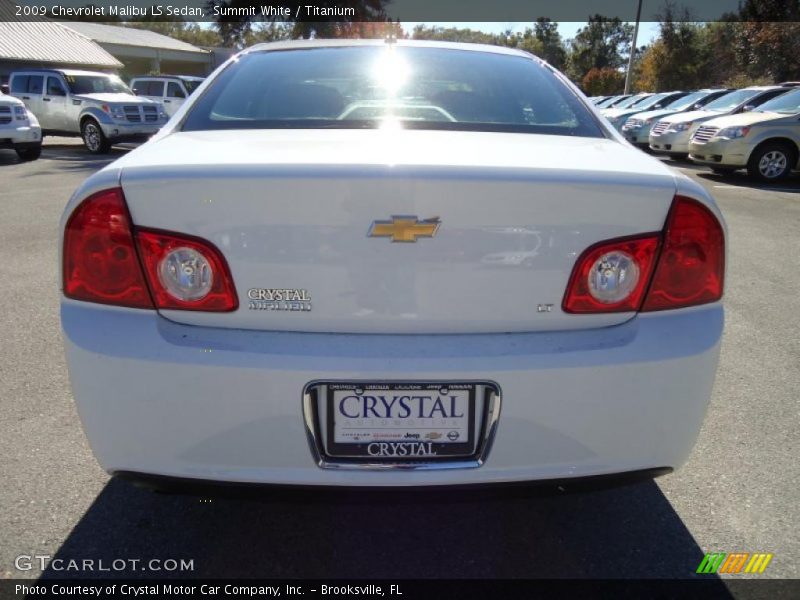 Summit White / Titanium 2009 Chevrolet Malibu LS Sedan