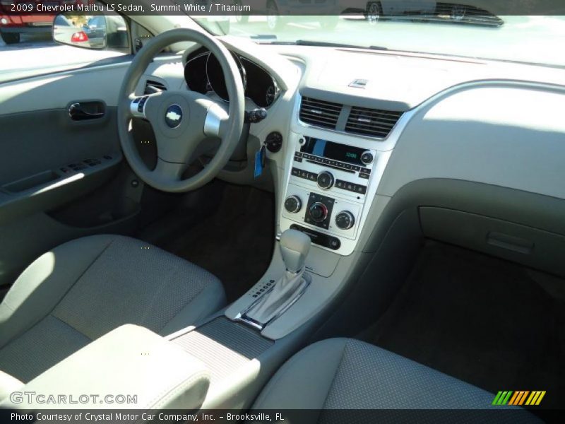 Summit White / Titanium 2009 Chevrolet Malibu LS Sedan